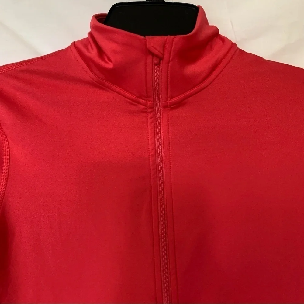 NIKE pro dri-fit pop over athletic jacket in coral size small